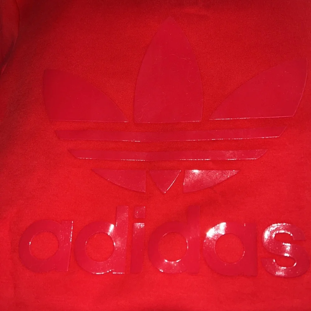 Adidas Trefoil Logo Womens Short Sleeve Half Zip Tee - Picture 4 of 5